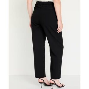 Old Navy Taylor Straight Trouser Black Extra High-Rise Size Medium